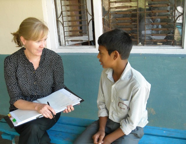 September:  Interviewing students at the Sankhu-Palubari Community School in Nepal
